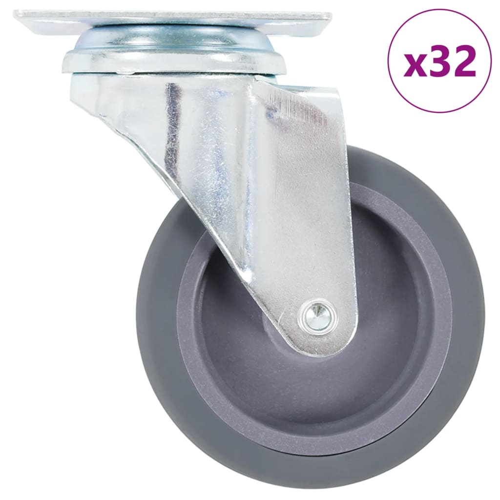 32 st Zwenkwielen 75 mm