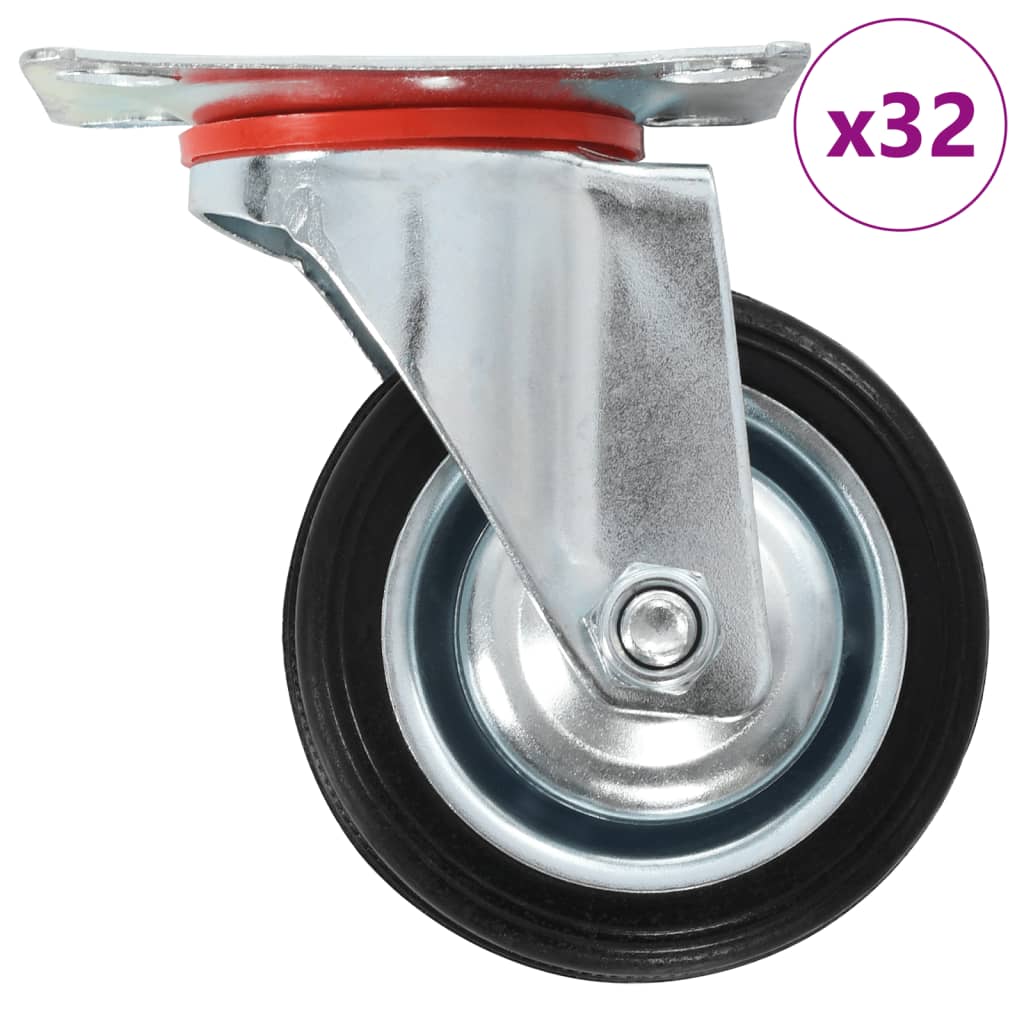 32 st Zwenkwielen 75 mm – afbeelding 1