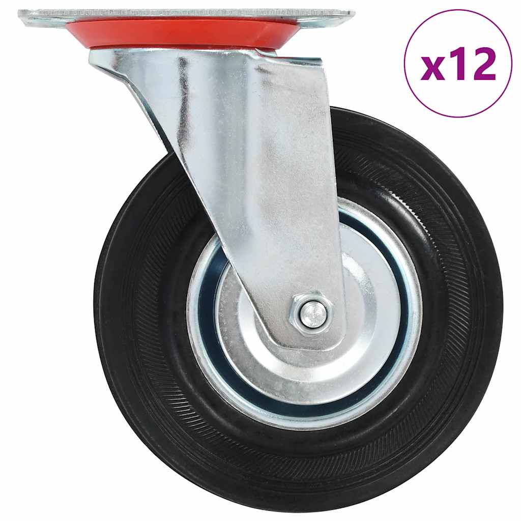 12 st Zwenkwielen 125 mm