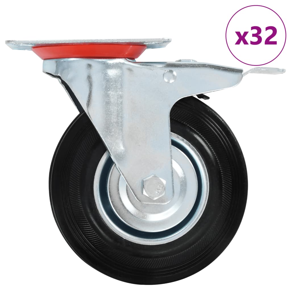 32 st Zwenkwielen 125 mm – afbeelding 1