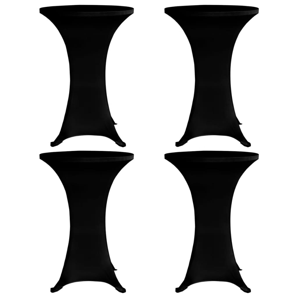 Statafelhoes 4 st stretch Ø80 cm zwart