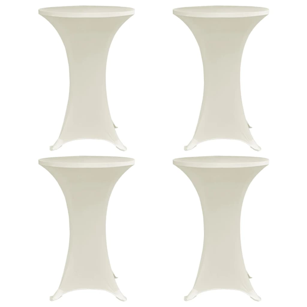 Statafelhoes 4 st stretch Ø70 cm crème