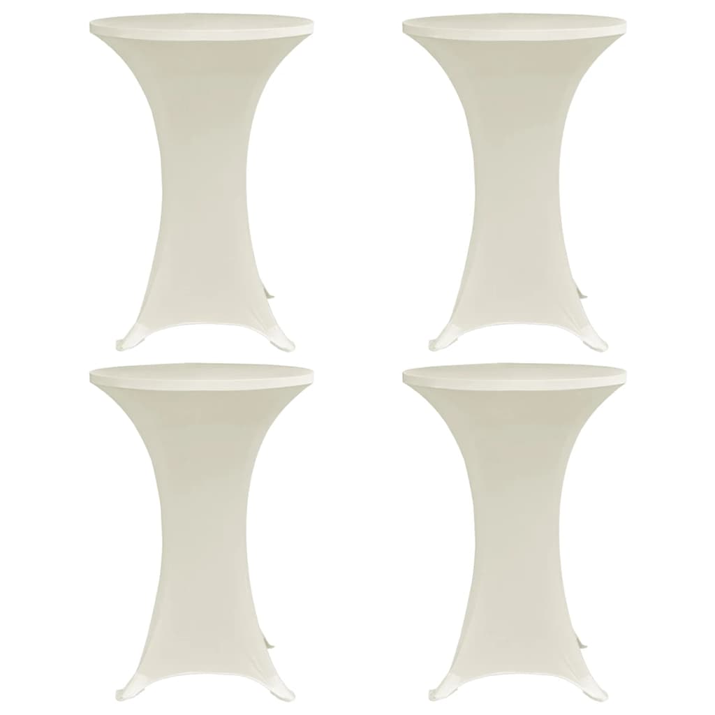 Statafelhoes 4 st stretch Ø80 cm crème