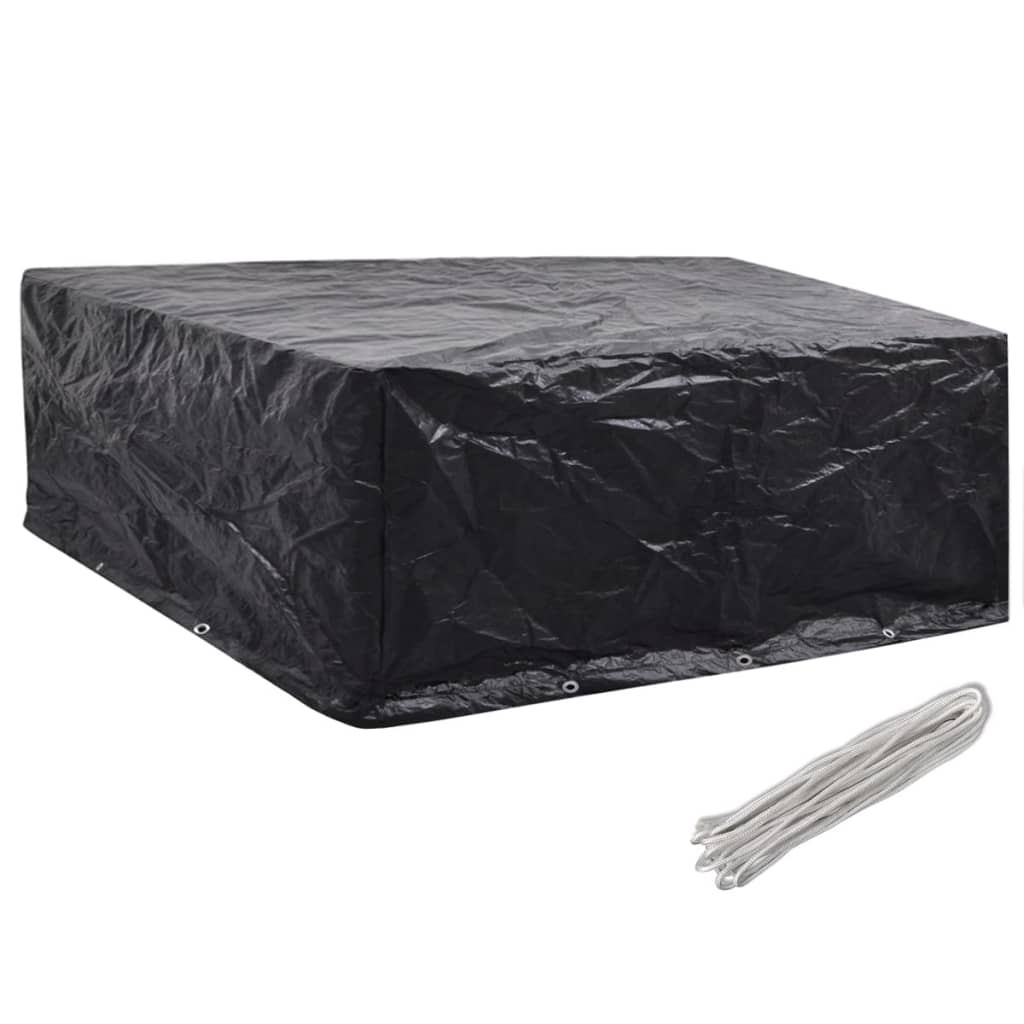 Tuinmeubelhoezen 2 st 10 ogen 260x260x90 cm – afbeelding 2