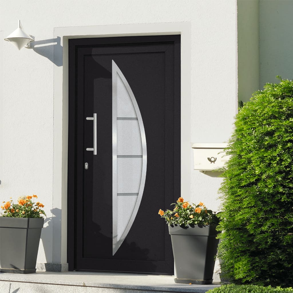 Voordeur 98x190 cm antraciet – afbeelding 1