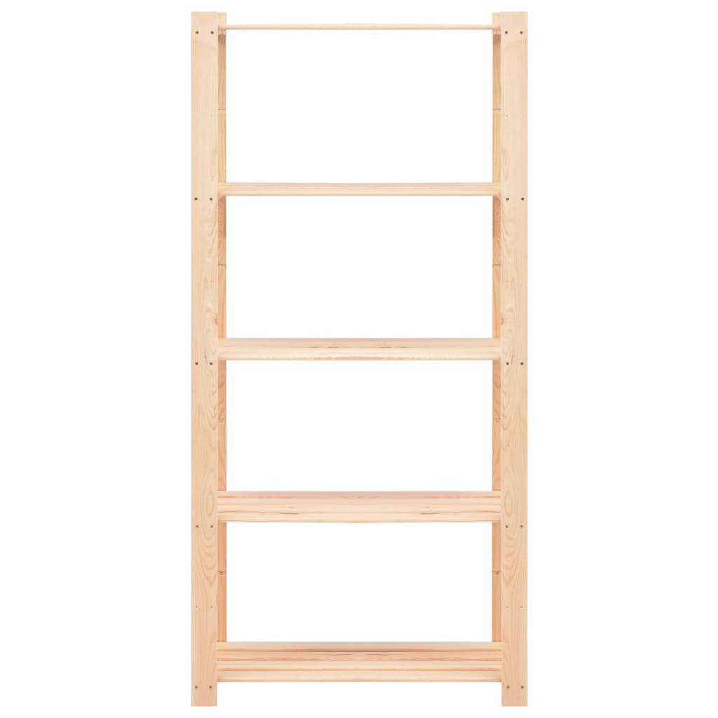 Opbergrekken 5-laags 2 st 80x38x170 cm grenenhout 250 kg – afbeelding 4