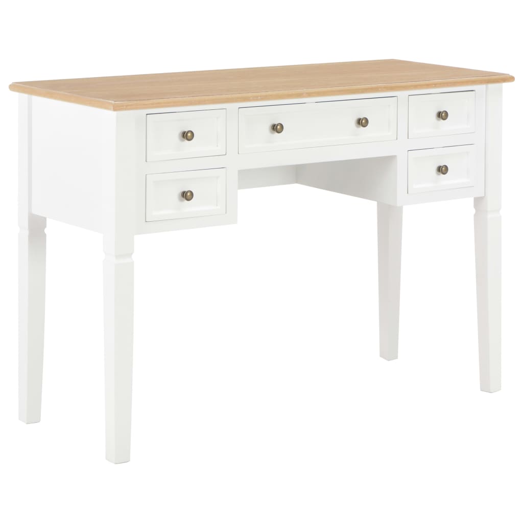 Schrijftafel 109,5x45x77,5 cm hout wit