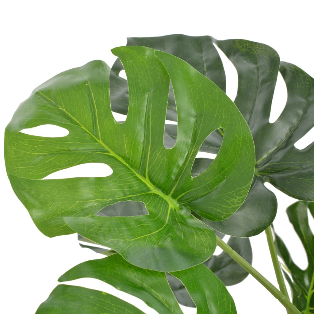 Kunstplant met pot monstera 100 cm groen – afbeelding 2