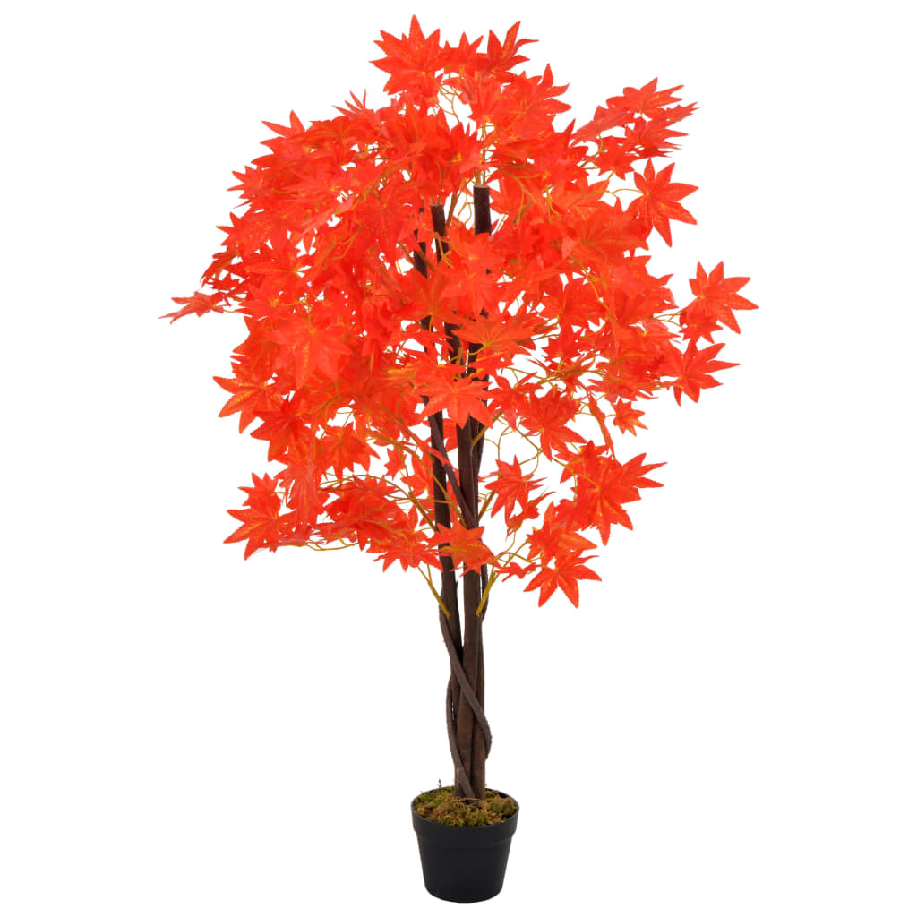 Kunstplant met pot esdoorn 120 cm rood – afbeelding 1