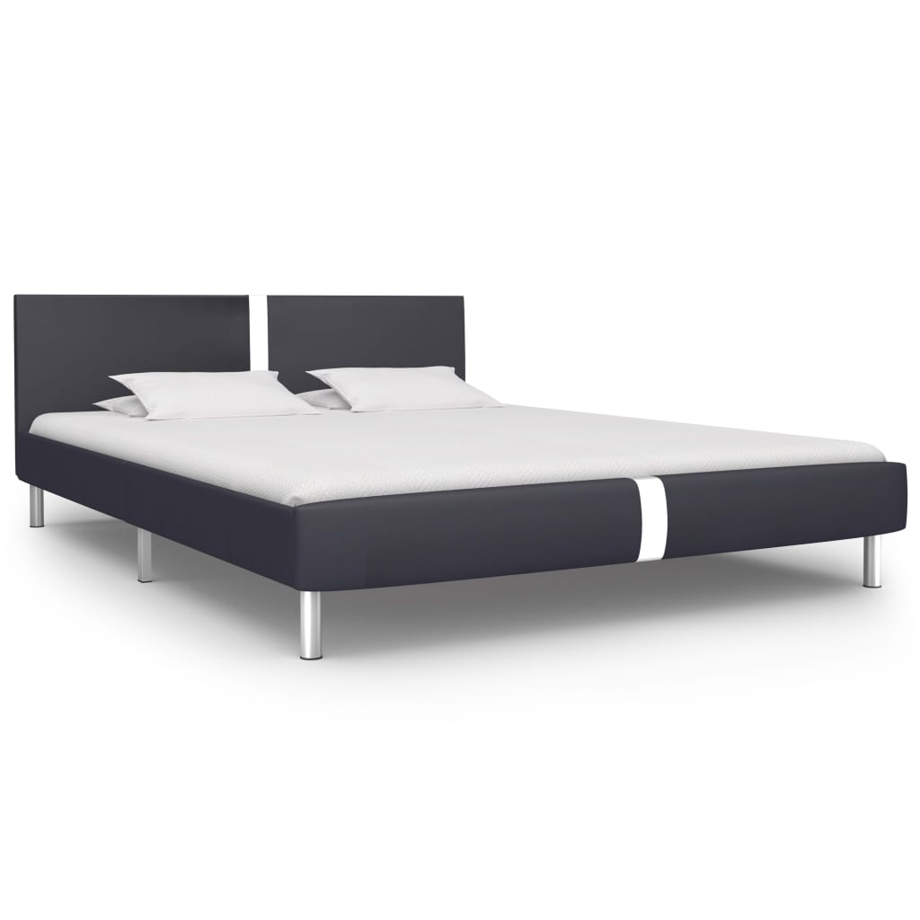 Bedframe kunstleer zwart 120x200 cm – afbeelding 1