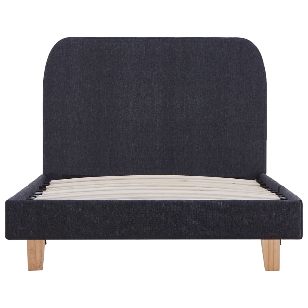 Bedframe stof donkergrijs 90x200 cm – afbeelding 3
