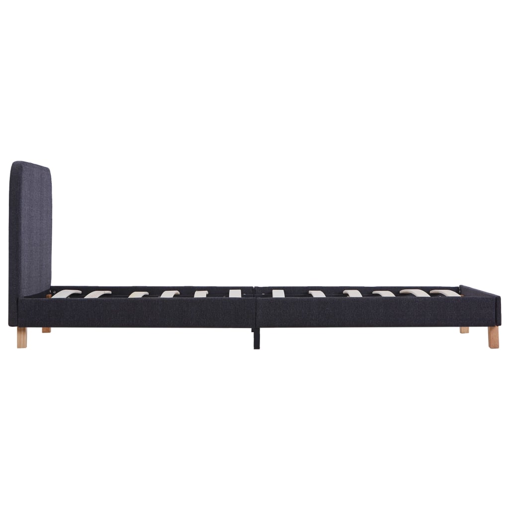 Bedframe stof donkergrijs 90x200 cm – afbeelding 4