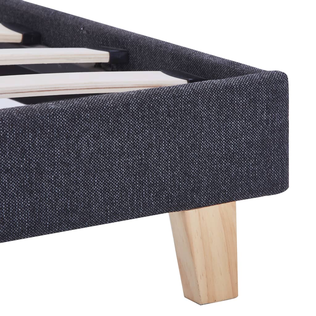 Bedframe stof donkergrijs 90x200 cm – afbeelding 5