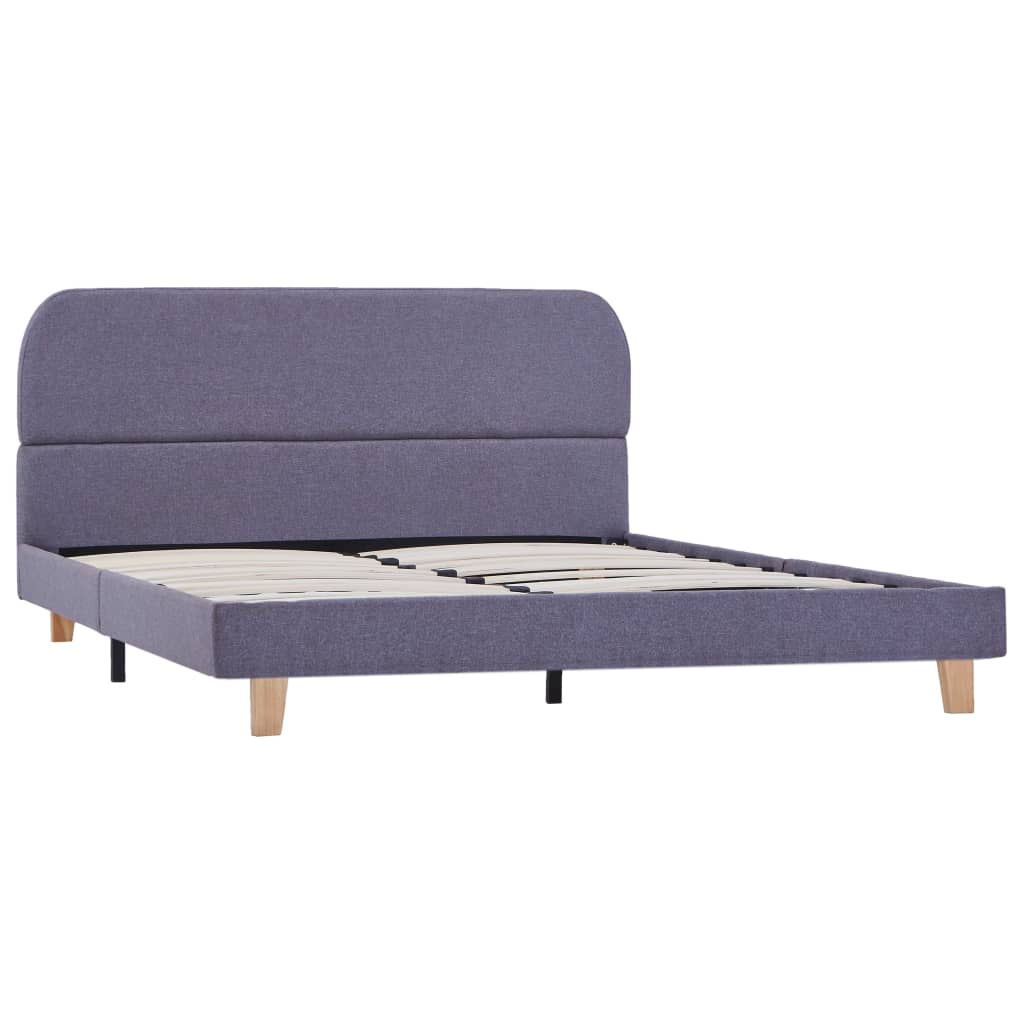 Bedframe stof lichtgrijs 140x200 cm – afbeelding 2