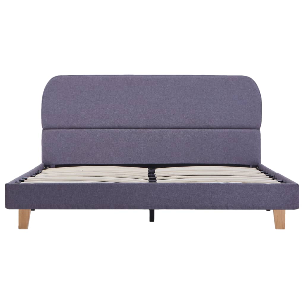 Bedframe stof lichtgrijs 140x200 cm – afbeelding 3