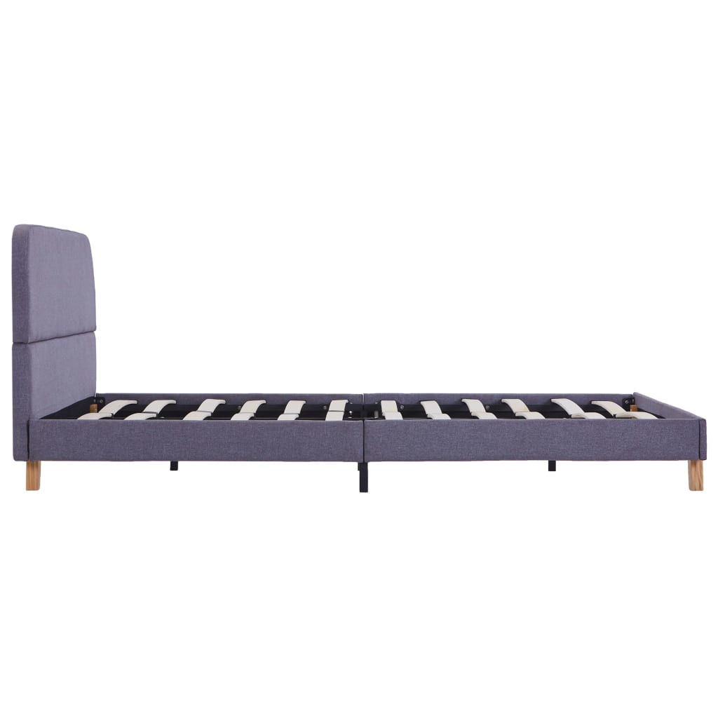 Bedframe stof lichtgrijs 140x200 cm – afbeelding 4