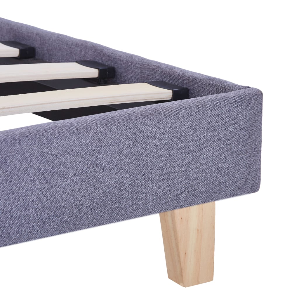 Bedframe stof lichtgrijs 140x200 cm – afbeelding 6