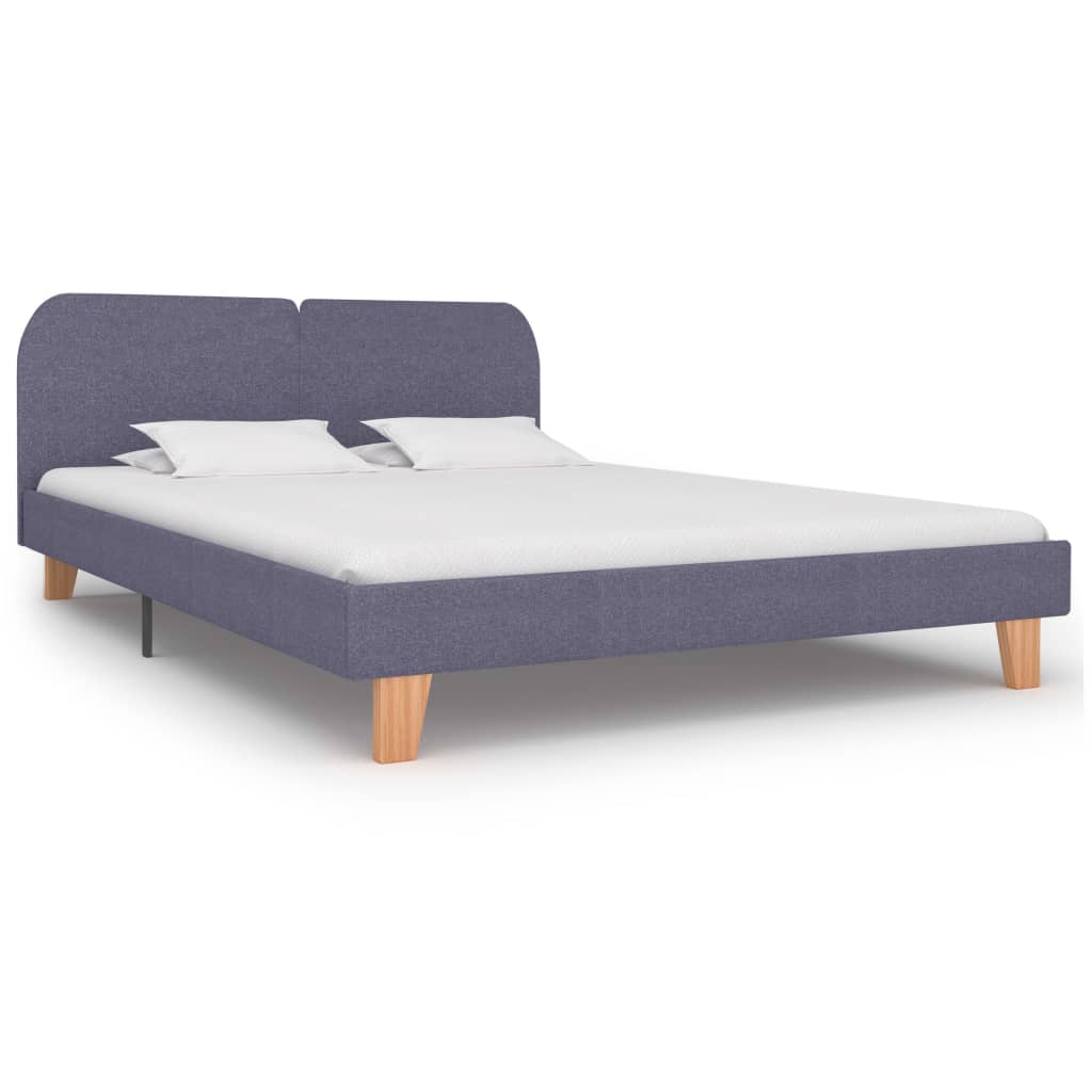 Bedframe stof lichtgrijs 180x200 cm – afbeelding 1