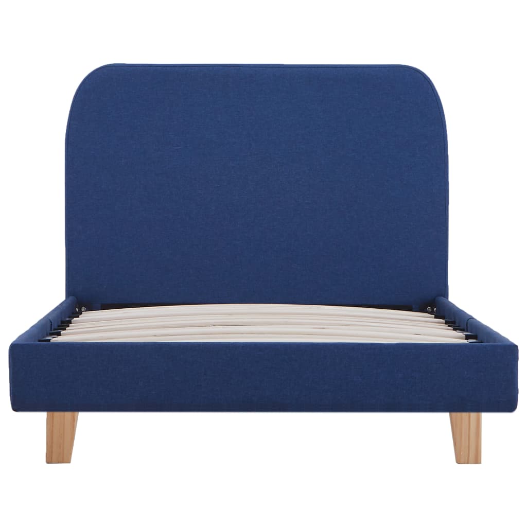 Bedframe stof blauw 90x200 cm – afbeelding 3