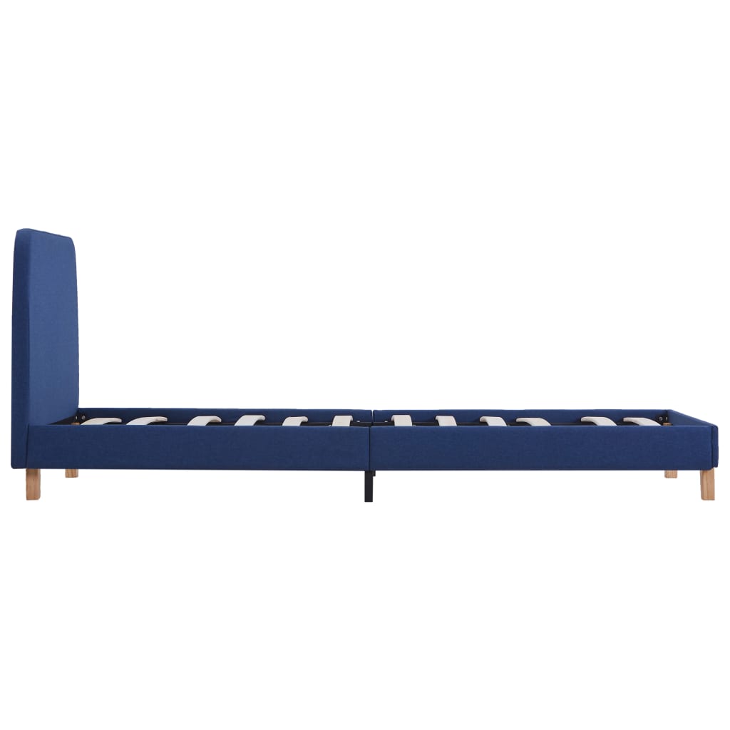 Bedframe stof blauw 90x200 cm – afbeelding 4