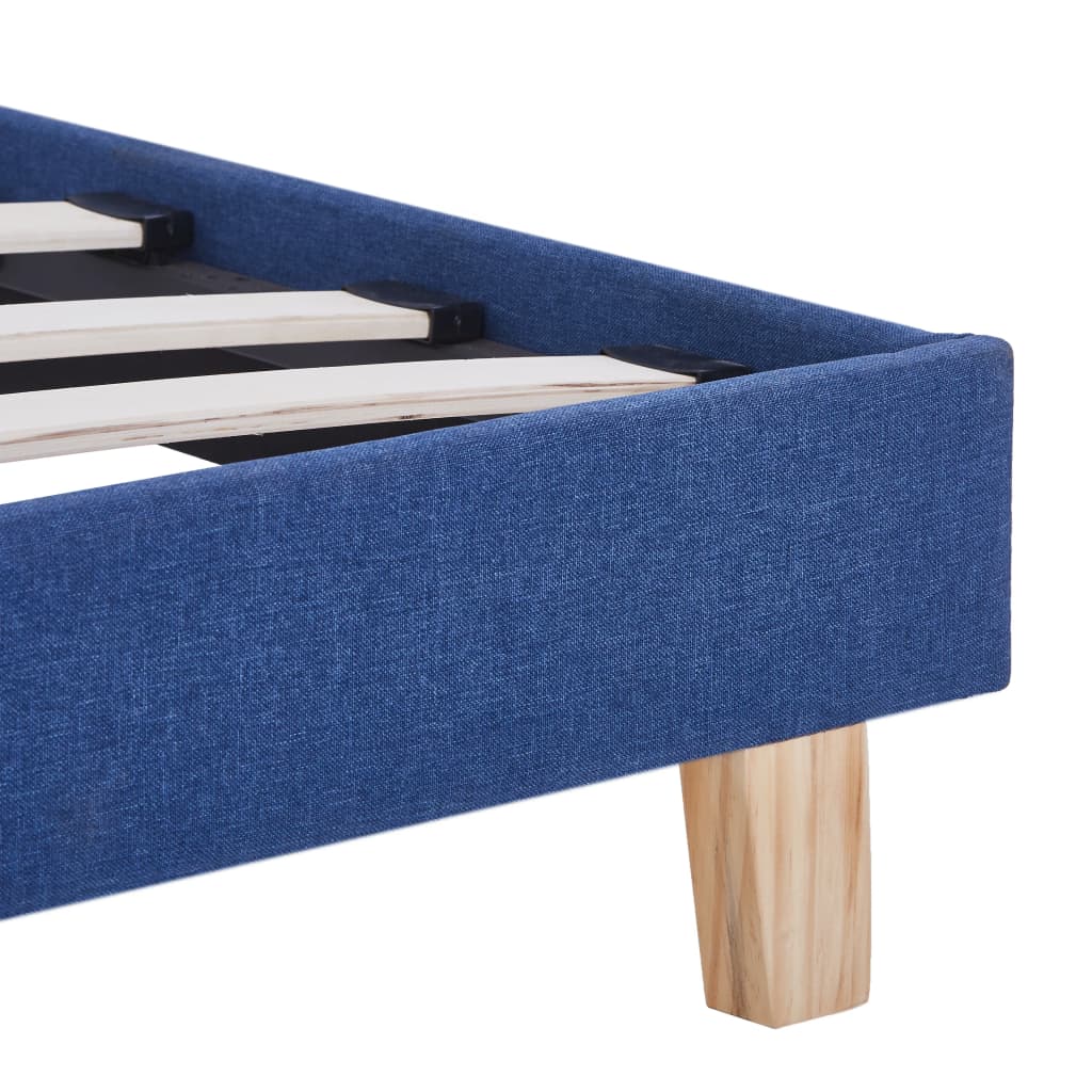 Bedframe stof blauw 90x200 cm – afbeelding 5