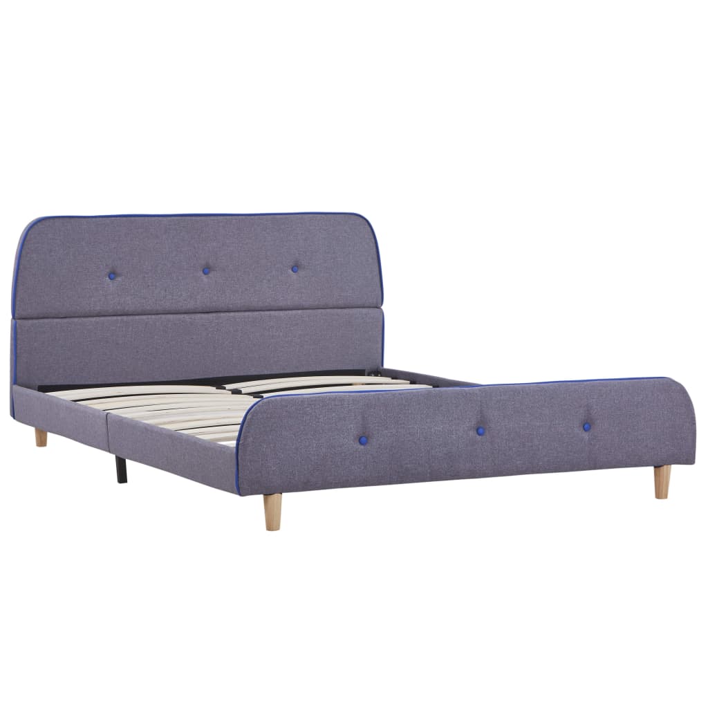 Bedframe stof lichtgrijs 140x200 cm – afbeelding 2