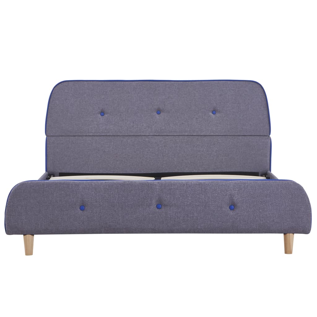 Bedframe stof lichtgrijs 140x200 cm – afbeelding 3