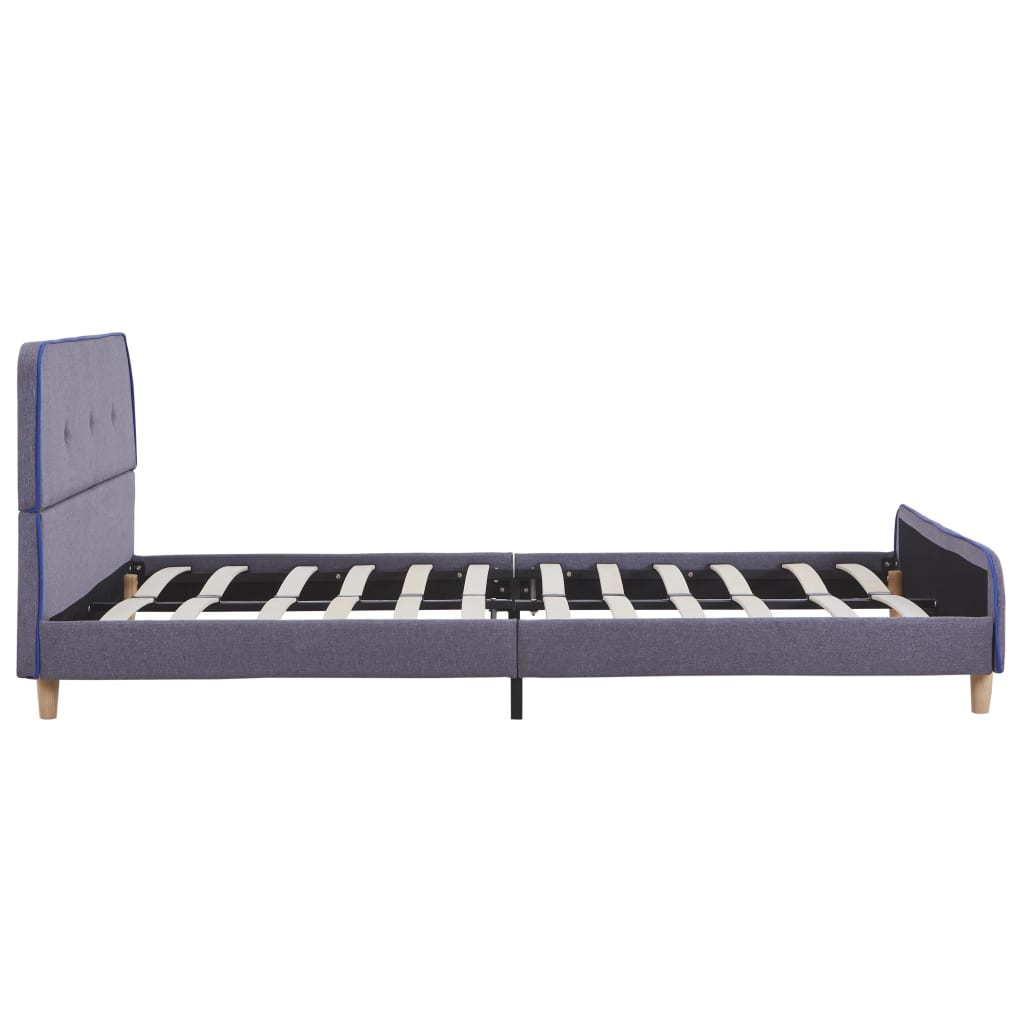 Bedframe stof lichtgrijs 140x200 cm – afbeelding 4