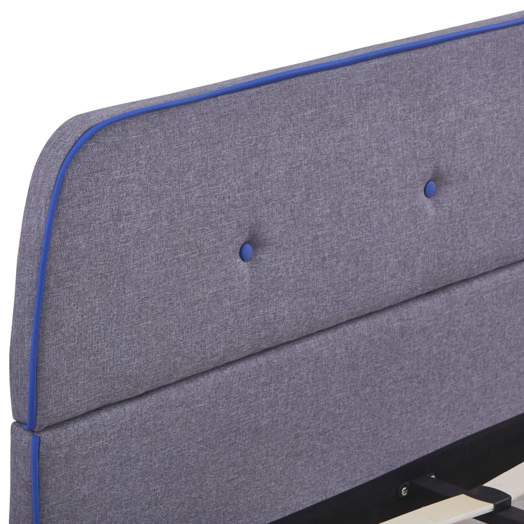 Bedframe stof lichtgrijs 140x200 cm – afbeelding 5