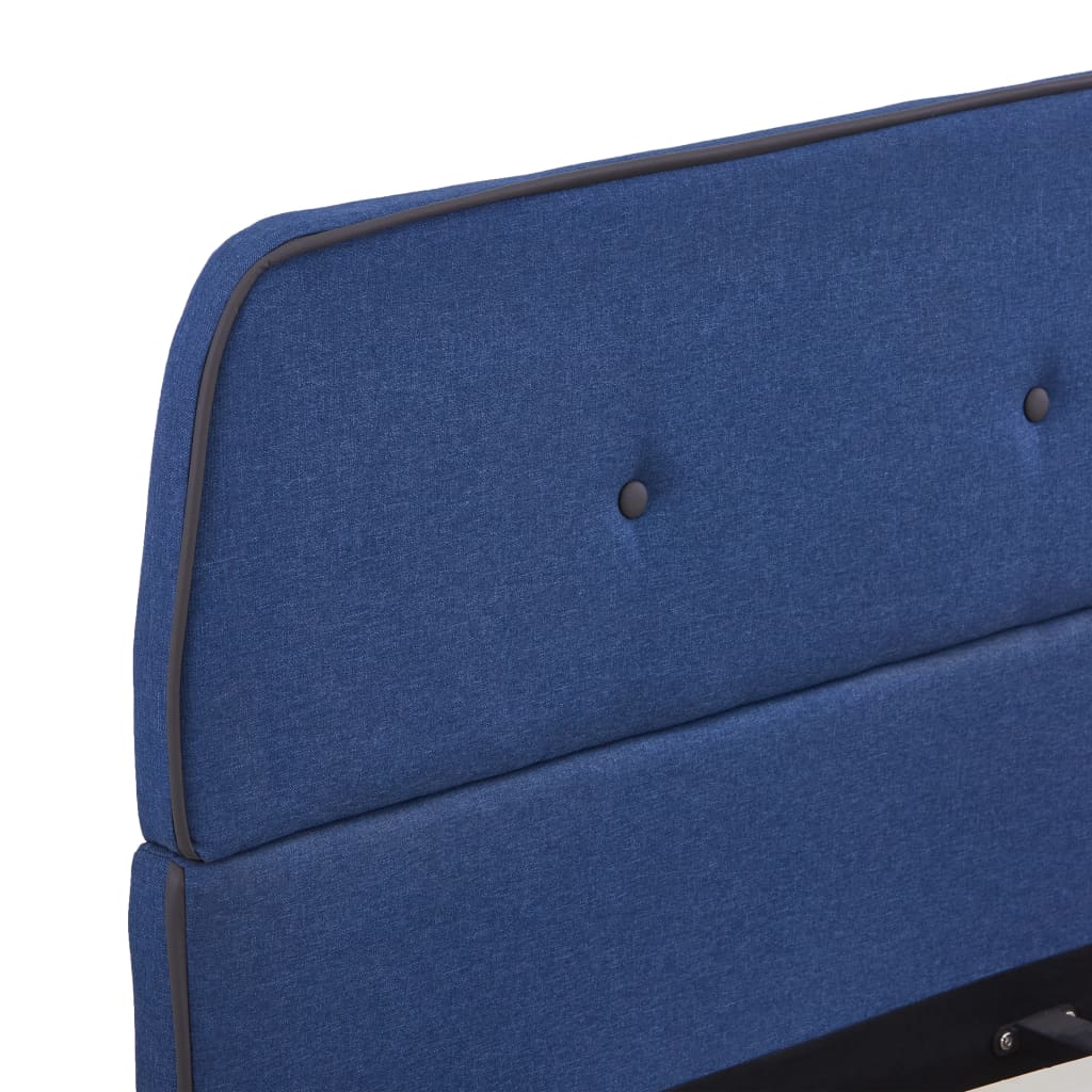 Bedframe stof blauw 140x200 cm – afbeelding 5