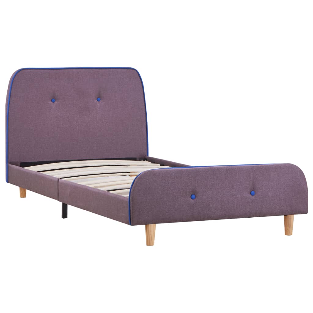 Bedframe stof taupe 90x200 cm – afbeelding 2