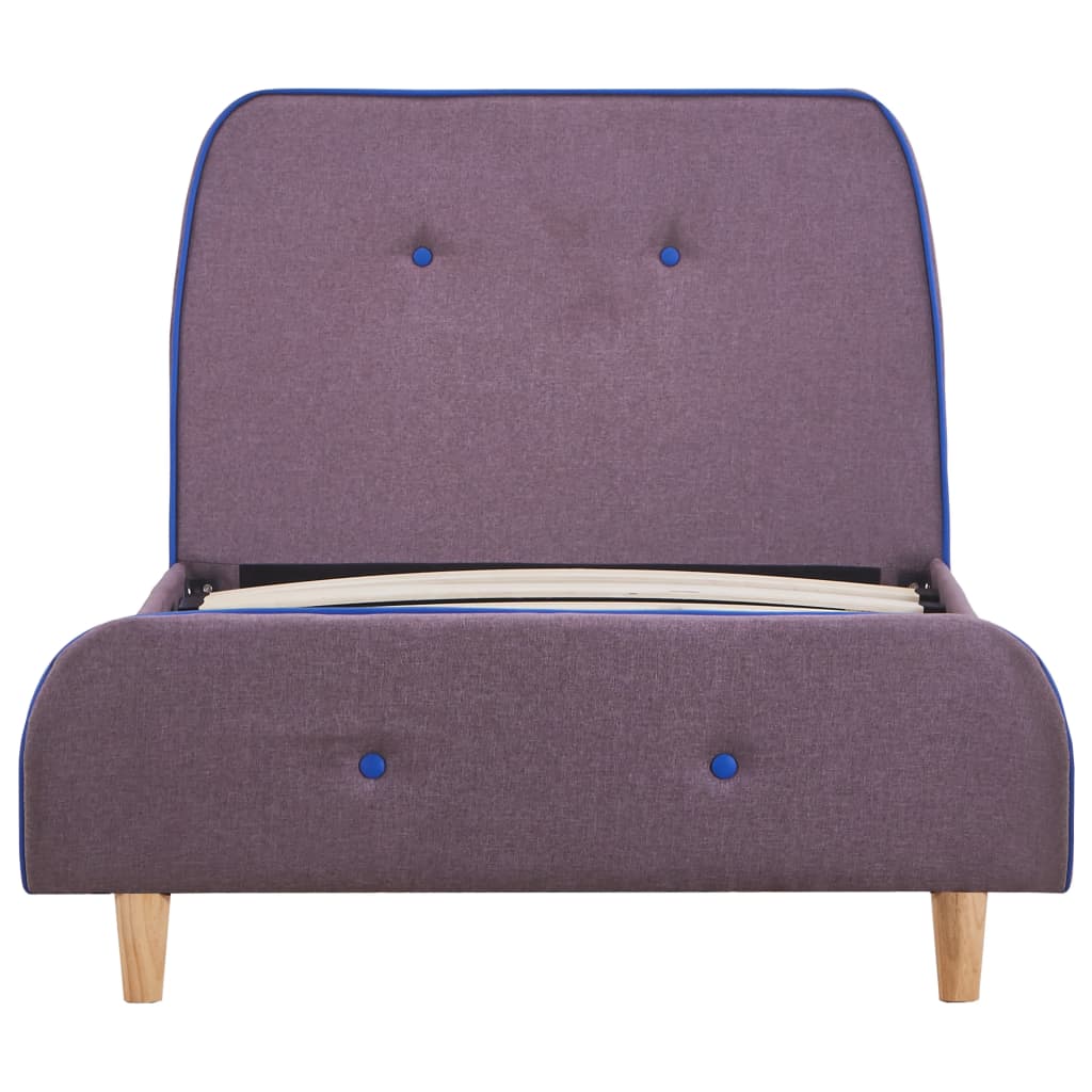 Bedframe stof taupe 90x200 cm – afbeelding 3