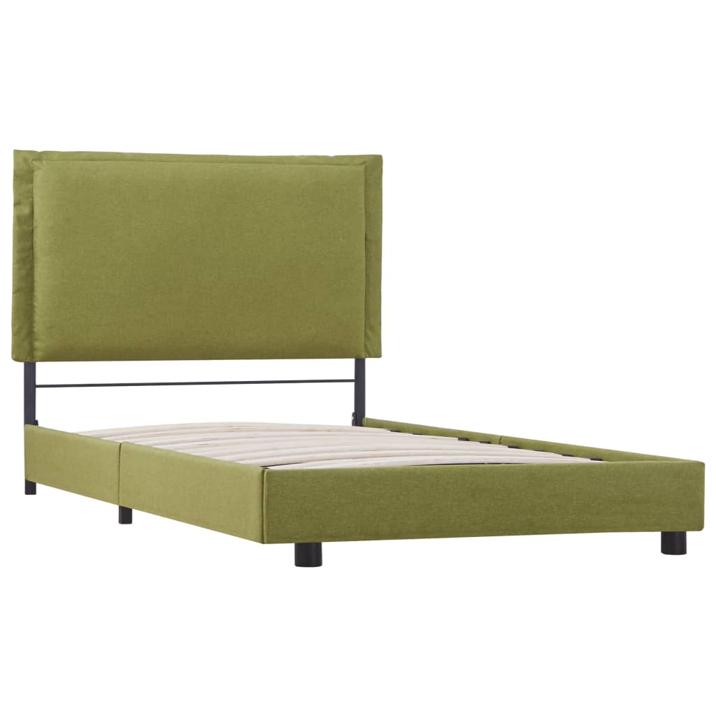 Bedframe stof groen 90x200 cm – afbeelding 2