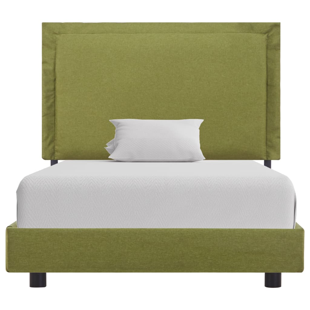 Bedframe stof groen 90x200 cm – afbeelding 3