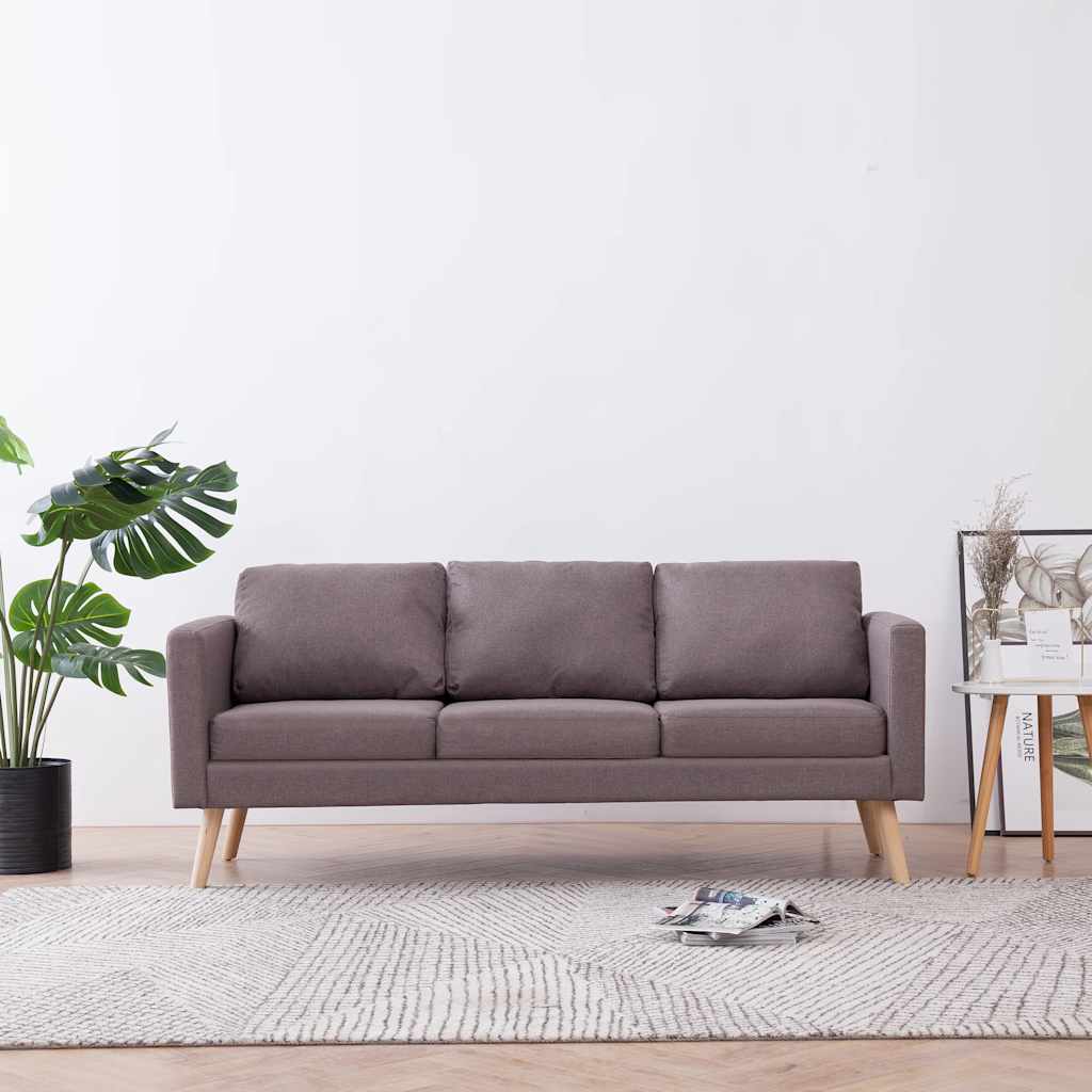 Driezitsbank stof taupe