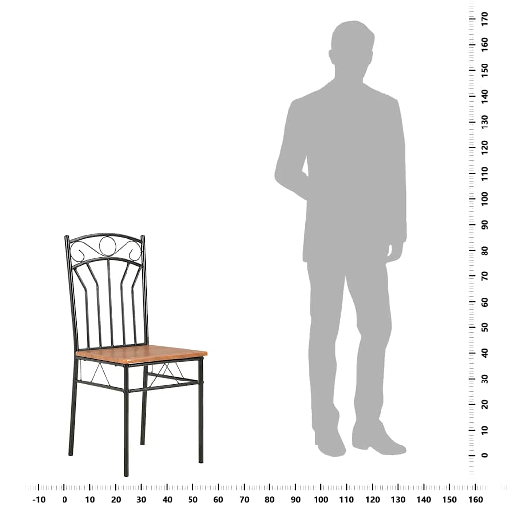 Eetkamerstoelen 6 st MDF bruin – afbeelding 8