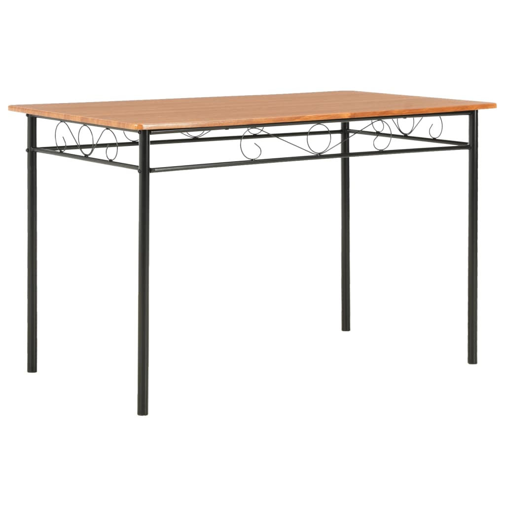 Eettafel 120x70x75 cm MDF bruin – afbeelding 1
