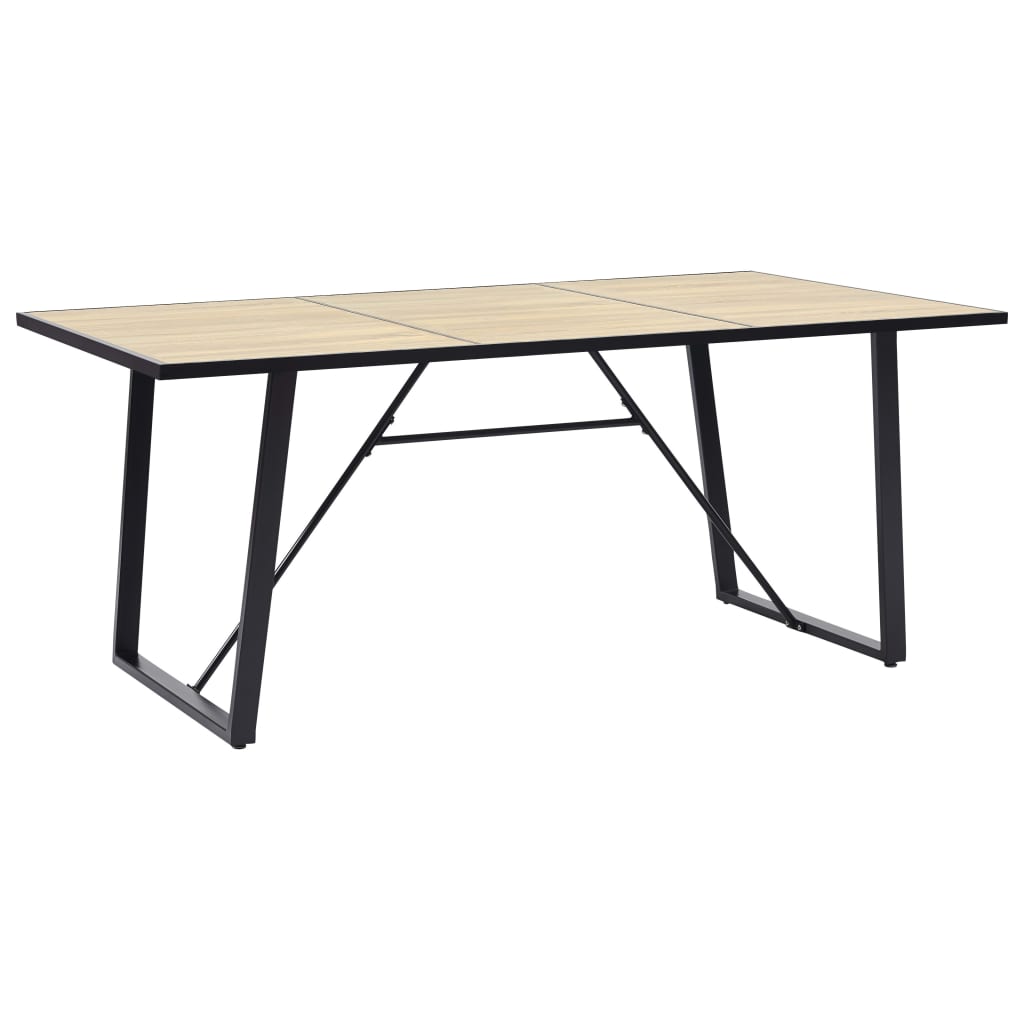 Eettafel 200x100x75 cm MDF eikenkleurig – afbeelding 1