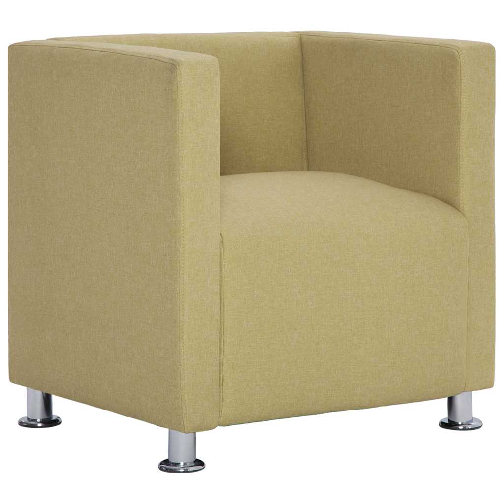 Fauteuil kubus stof groen – afbeelding 2