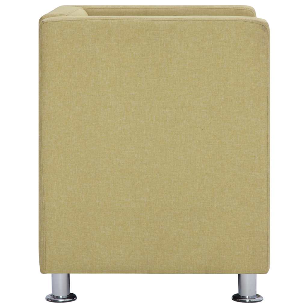 Fauteuil kubus stof groen – afbeelding 4