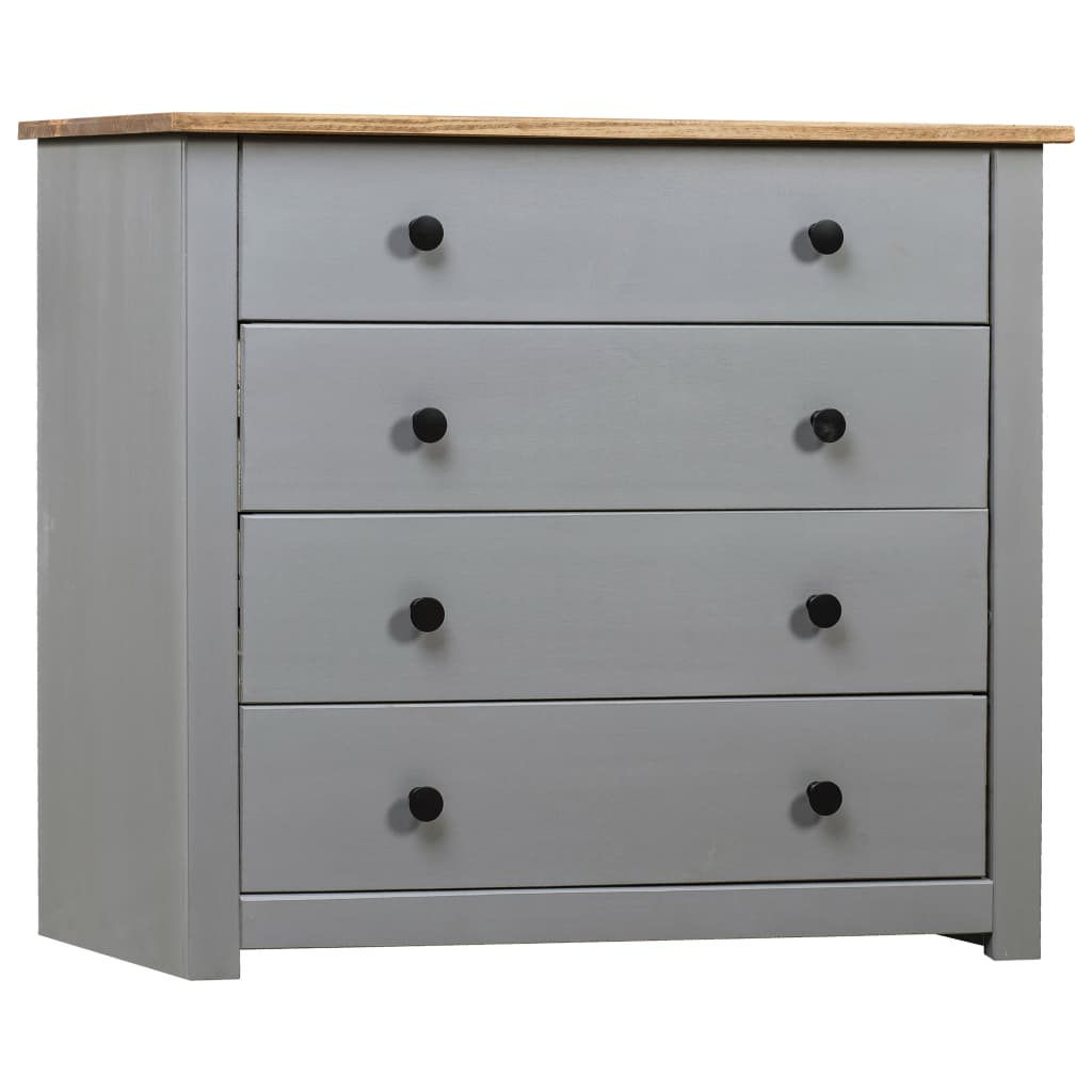 Bijzetkast Panama Range 80x40x73 cm grenenhout grijs