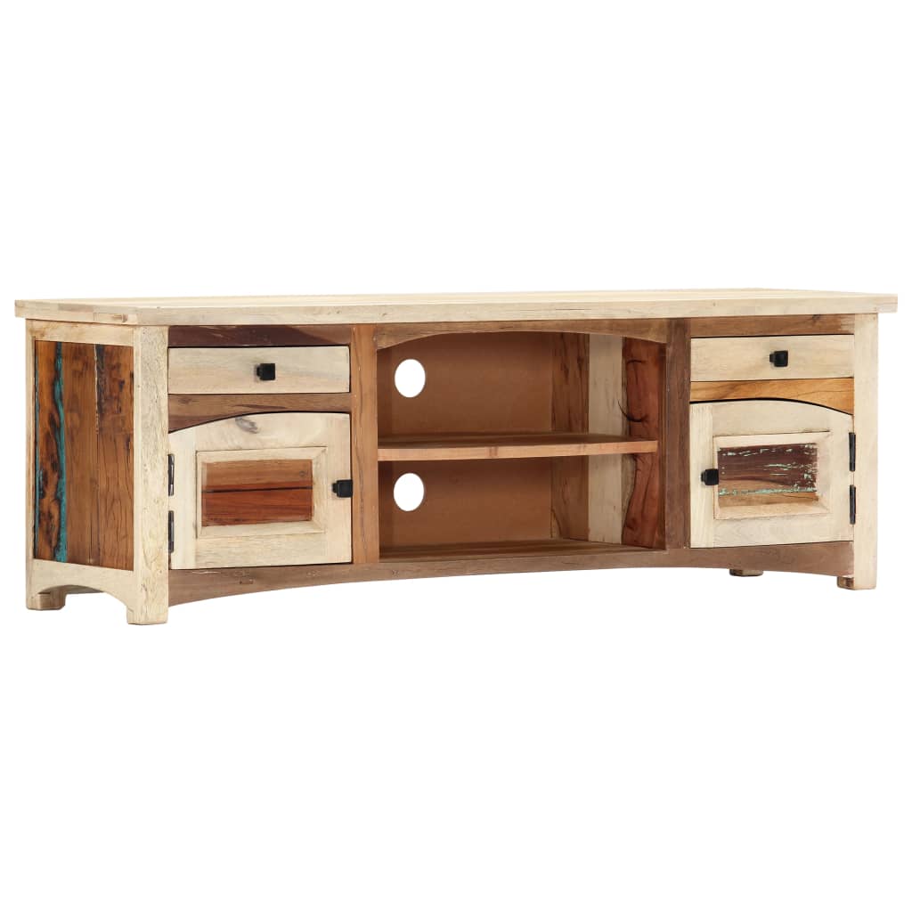 Tv-meubel 120x30x40 cm massief gerecycled hout – afbeelding 10