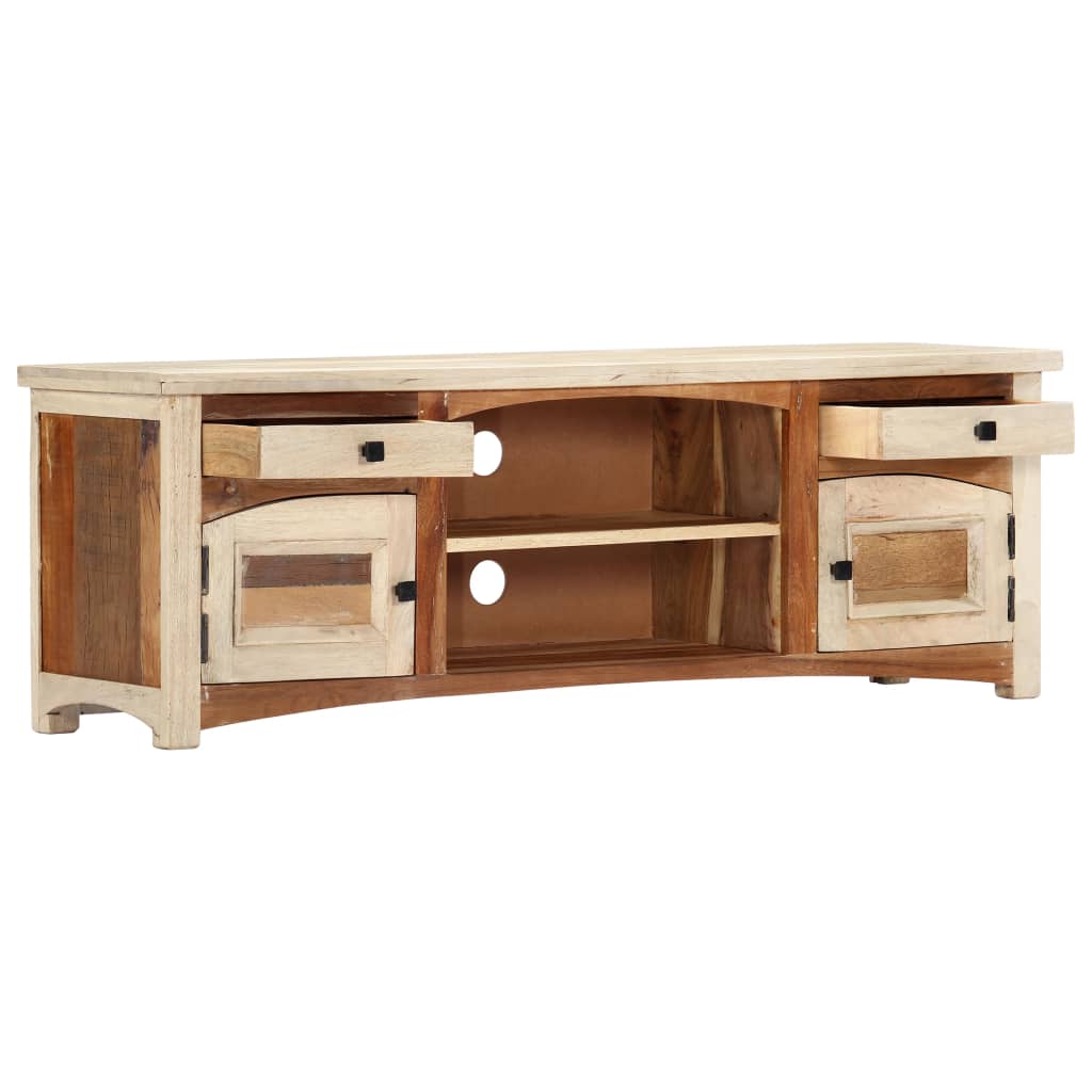 Tv-meubel 120x30x40 cm massief gerecycled hout – afbeelding 2