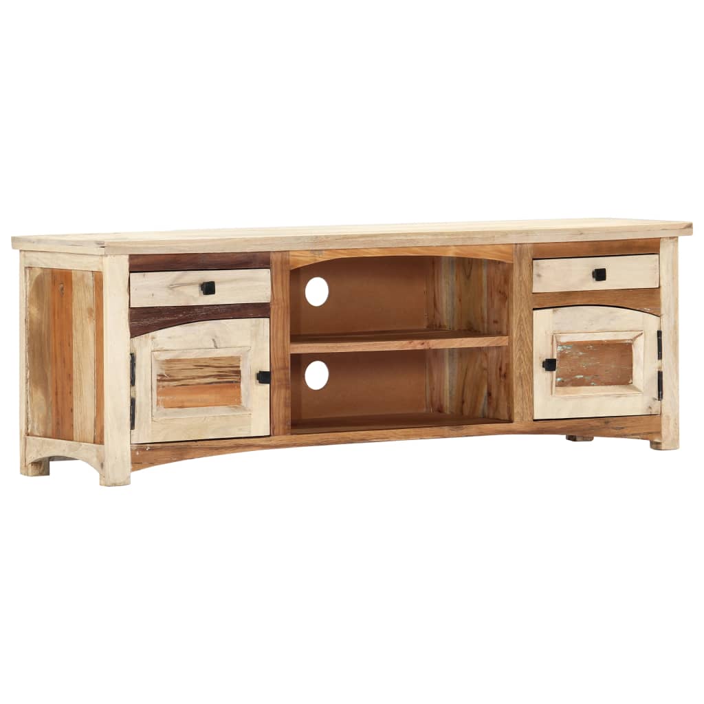 Tv-meubel 120x30x40 cm massief gerecycled hout – afbeelding 9