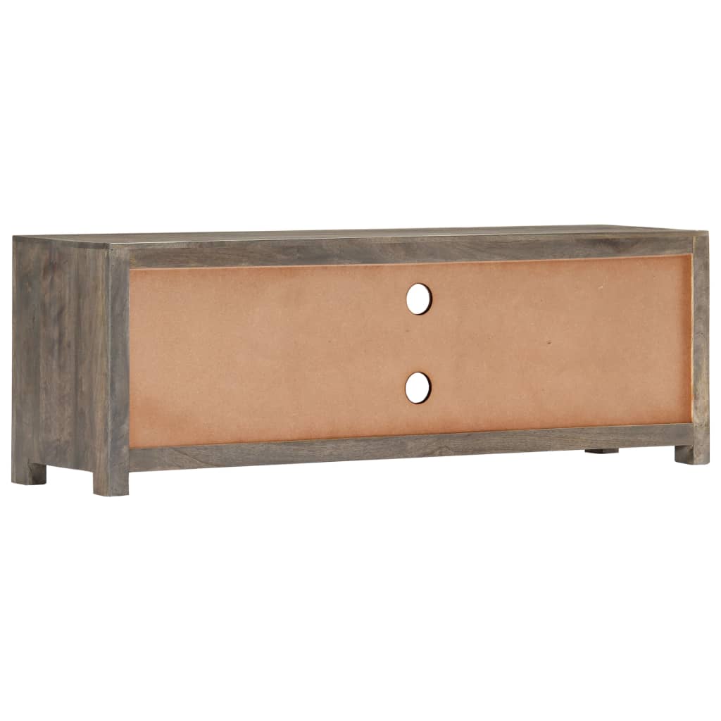 Tv-meubel 120x30x40 cm massief mangohout grijs – afbeelding 4