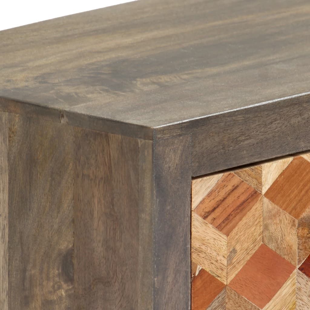 Tv-meubel 120x30x40 cm massief mangohout grijs – afbeelding 5