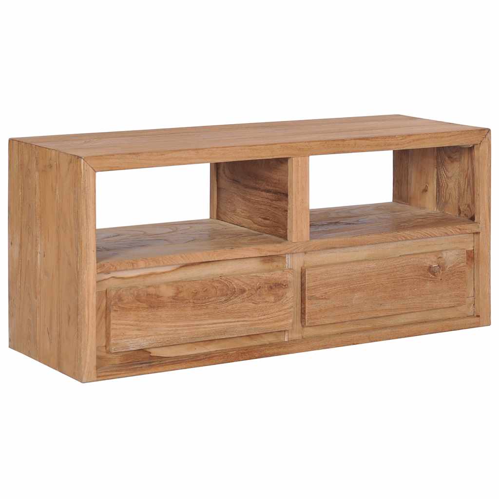 Tv-meubel 90x30x40 cm massief teakhout – afbeelding 1