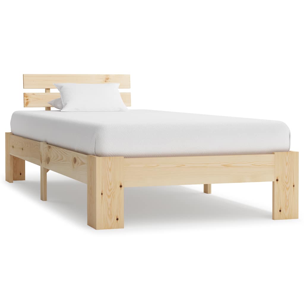 Bedframe massief grenenhout 100x200 cm – afbeelding 1