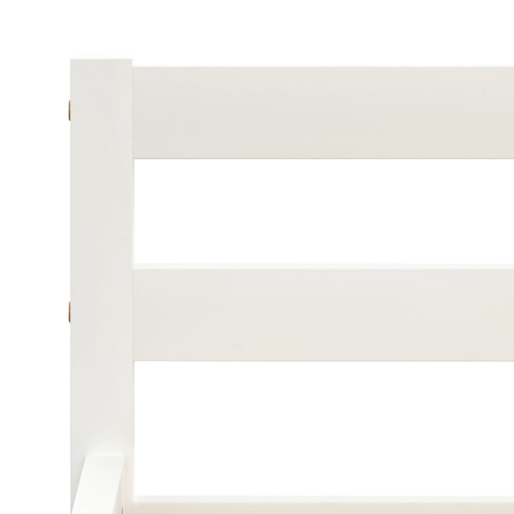 Bedframe massief grenenhout wit 180x200 cm – afbeelding 5