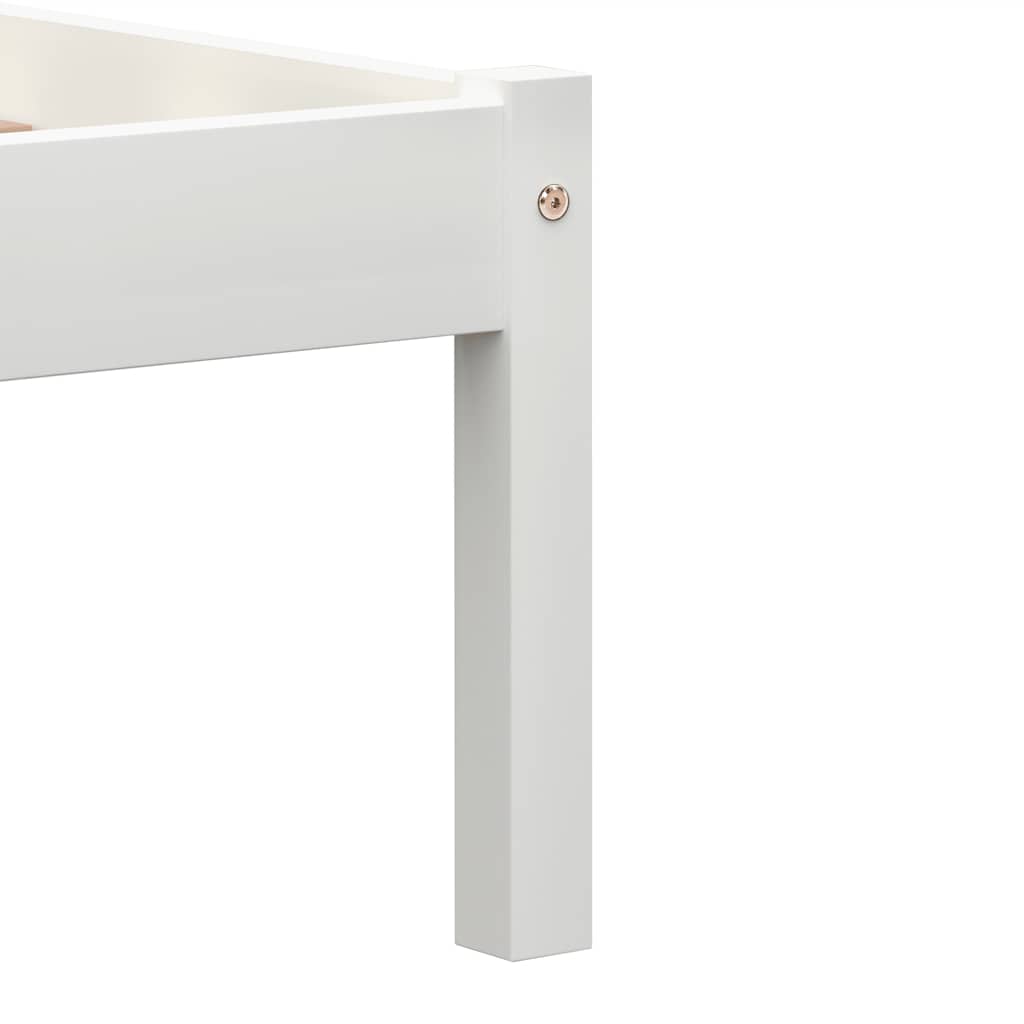 Bedframe massief grenenhout wit 180x200 cm – afbeelding 6